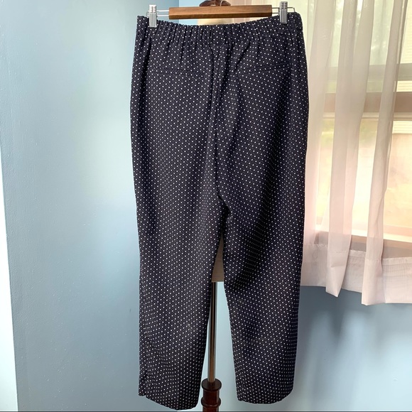 J. Crew Navy Foulard Print Elastic Waist Pants - Picture 7 of 7